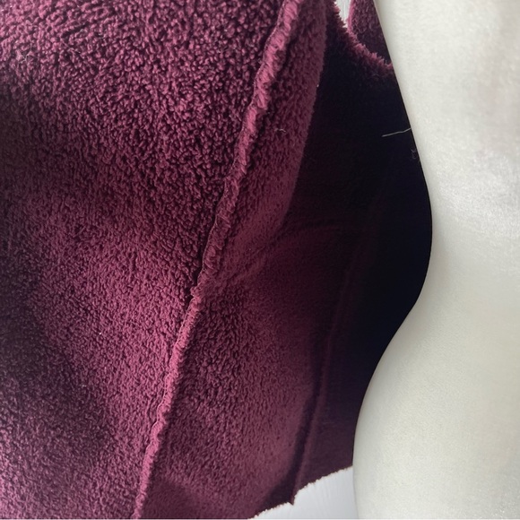 SUSINA Maroon Suede and Sherpa Open Vest Sz M - Picture 6 of 6